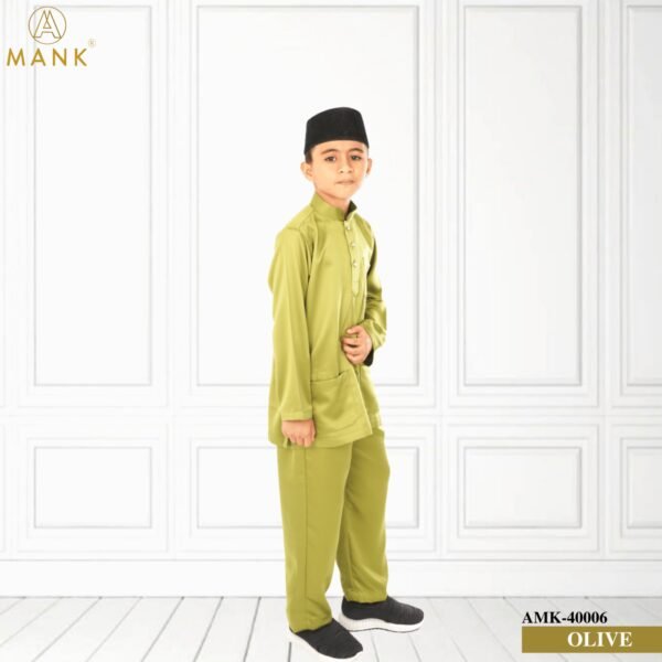 Baju Melayu Kids Traditional AMK-40006 (Green)