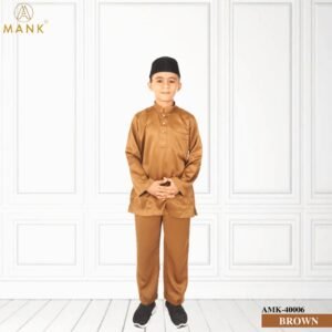 Baju Melayu Kids Traditional AMK-40006 (Brown)