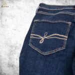 Women Ladies Denim Jeans Slim-Fit Cut Dark Blue