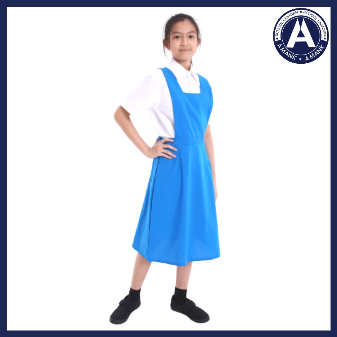 Secondary School Girl Pinafore Soft Blue AMANK Official Website