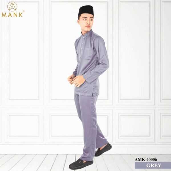 Baju Melayu Traditional AMK-40006 (Grey)