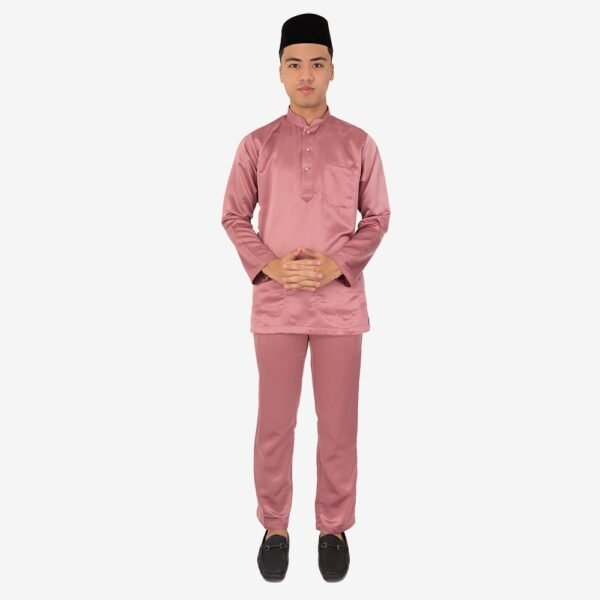 Baju Melayu Modern AMK-40007 (Pink Belacan)