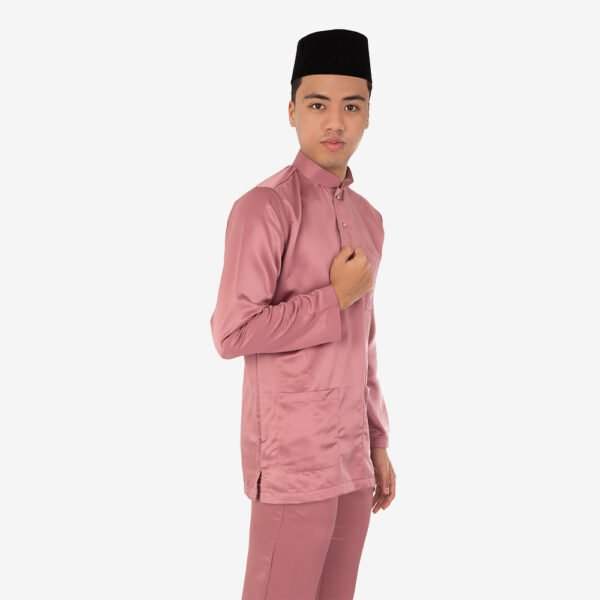 Baju Melayu Modern AMK-40007 (Pink Belacan)