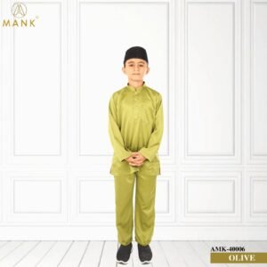 Baju Melayu Kids Traditional AMK-40006 (Green)