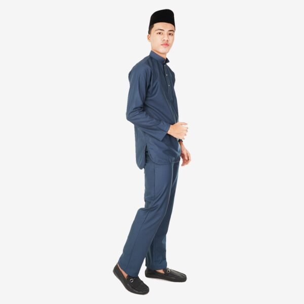 Kurta Modern Slim Fit BTC-1002 (Metal Blue)