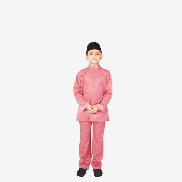 Baju Melayu Kids Traditional BTC-1001 (Pink Belacan)